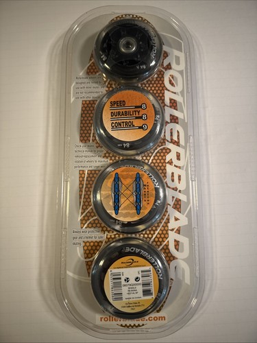 Rollerblade Replacement RB Wheels 84mm/84A NEW UNOPENED Inline Skates - Picture 3 of 4