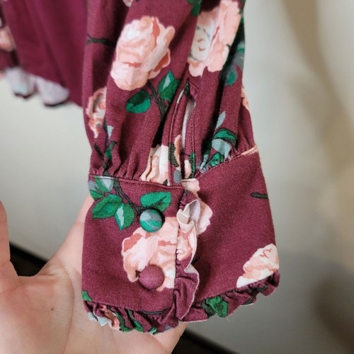 Matilda Jane Floral Rosebud Lace Yoke Blouse Size Small - Picture 8 of 9