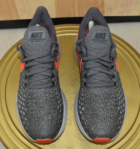 Nike Air Zoom Pegasus 35 GS Youth Shoes Size 5.5 Y Grey/Bright Crimson Sneakers - Picture 6 of 10