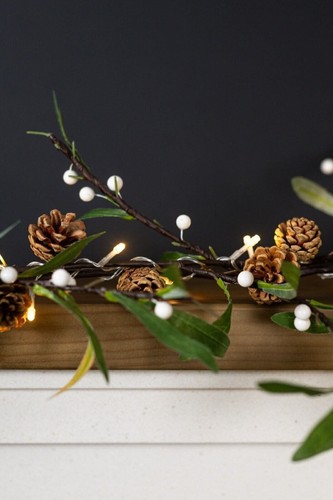 Christmas Artificial Garland Sage & Mistletoe Home Decoration Hanging 150cm - Picture 10 of 24