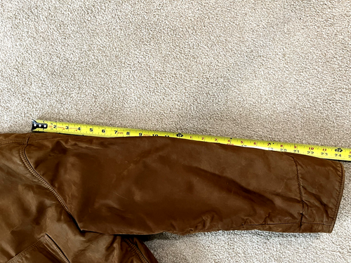 Giacca vintage LL Bean uomo grande pelle marrone scamosciata fienile lavoro campo cappotto USA - Foto 15 di 17