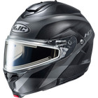 HJC C91 Electric Shield Semi-Flat Black/Silver Snowmobile Winter Modular Helmet