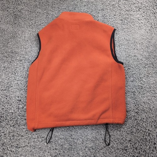 Vintage J Crew Vest Men Medium Orange Multiglisse Authentic Outerwear Fleece - Picture 6 of 7