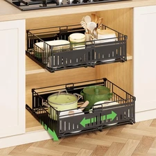 Pull Out Cabinet Organizer Expandable(11.42"-20.08"), under sink organizers,P...