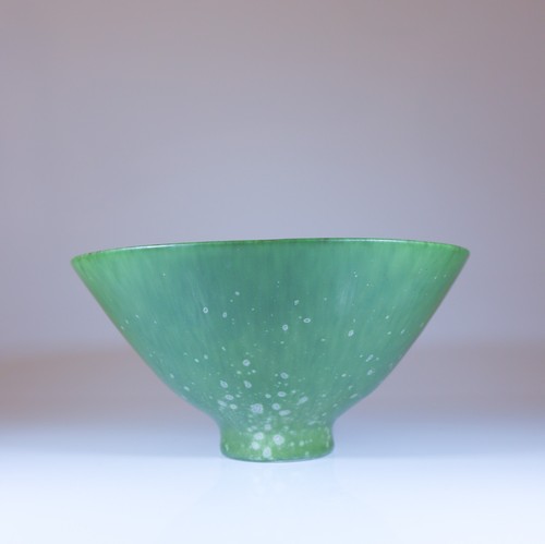 Grüne Keramik Schale Atemberaubende Glasur - Carl-Harry Stålhane Rörstrand - Bild 3 von 8