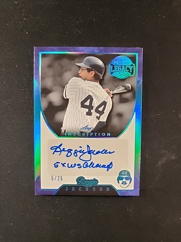 2024 Leaf Bronx Legacy Yankees Reggie Jackson autograph auto INSCRIPTION 13/25 - Picture 1 of 2