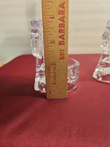 2 bougeoirs/bougeoirs votifs en cristal palmiers par studio cristal occasion - Photo 8/8