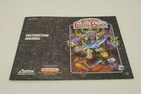 Conquest Of The Crystal Palace NES Game Manual & Sleeve Authentic Very Clean 