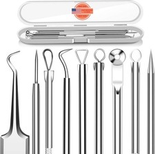 Extractor de puntos negros 5 piezas , kit de pinzas curvas para puntos negros