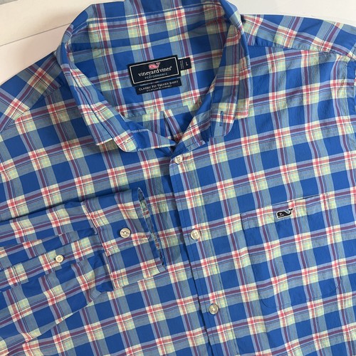 Camisa Vineyard Vines Para Hombre Talla Grande Nylon Calce Clásico Rendimiento - Imagen 1 de 8