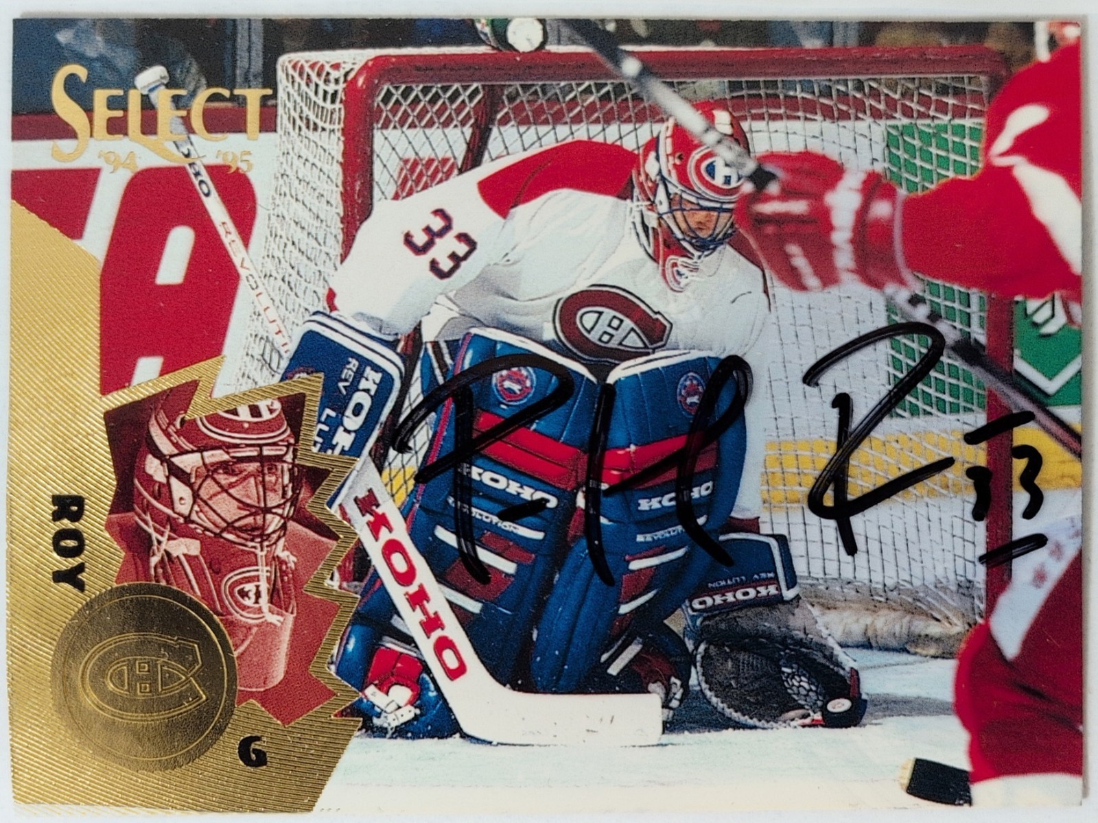 Patrick Roy 1994-95 Pinnacle Select Autograph Card Auto COA
