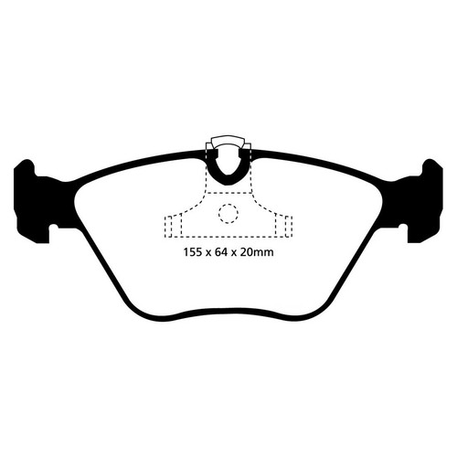 EBC Redstuff brake pads (Front) – ref. EBC102508 – for MG MG ZT- T MG ZT - Picture 2 of 6