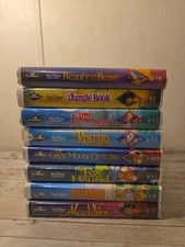 Lot Of 8 Disney Classic Black Diamond Vhs Tapes With Cases