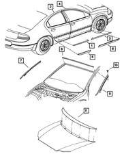 Genuine Mopar Front Door Molding 5018310AA