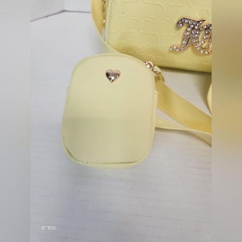 Juicy Couture All About That Glitzer Umhängetasche Birnengelb Stil #11JCDONJC-LYP Neu mit Etikett - Bild 9 von 13