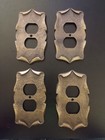 4 Amerock Carriage House Metal Wall Plates Outlet Covers w/ Screws Dark Brass