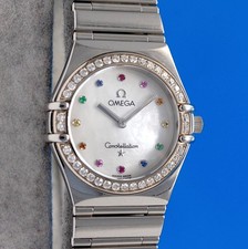 Ladies Omega Constellation IRIS Watch - 25MM - White MOP Diamond Dial - 1475.79