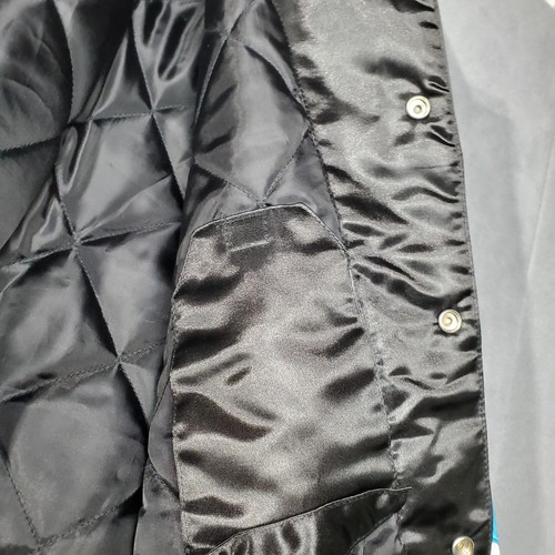 NHL Hockey San Jose Sharks Bomber Jacket 2XL Black All Embroidered Carl Banks - Picture 11 of 19