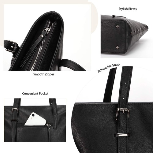 Handbag for Women Tote Bag PU Leather Large Shoulder Bag Top Handle Satchel P... - Picture 3 of 6