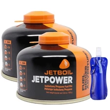 Jetboil Jetpower Fuel 100 Grams (2-Pack) with collapsible bottle