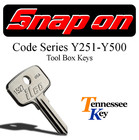 Snap-On Tool Box Keys / Toolbox keys / Snap On Code Series Y251 - Y500