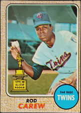 1968 Rod Carew Topps All-Star Rookie #80-VG