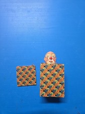 Vintage clown Jack in the box wooden case.