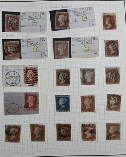 GB QUEEN VICTORIA SMALL COLLECTION OF LINE ENGRAVED STAMPS USED (C1)