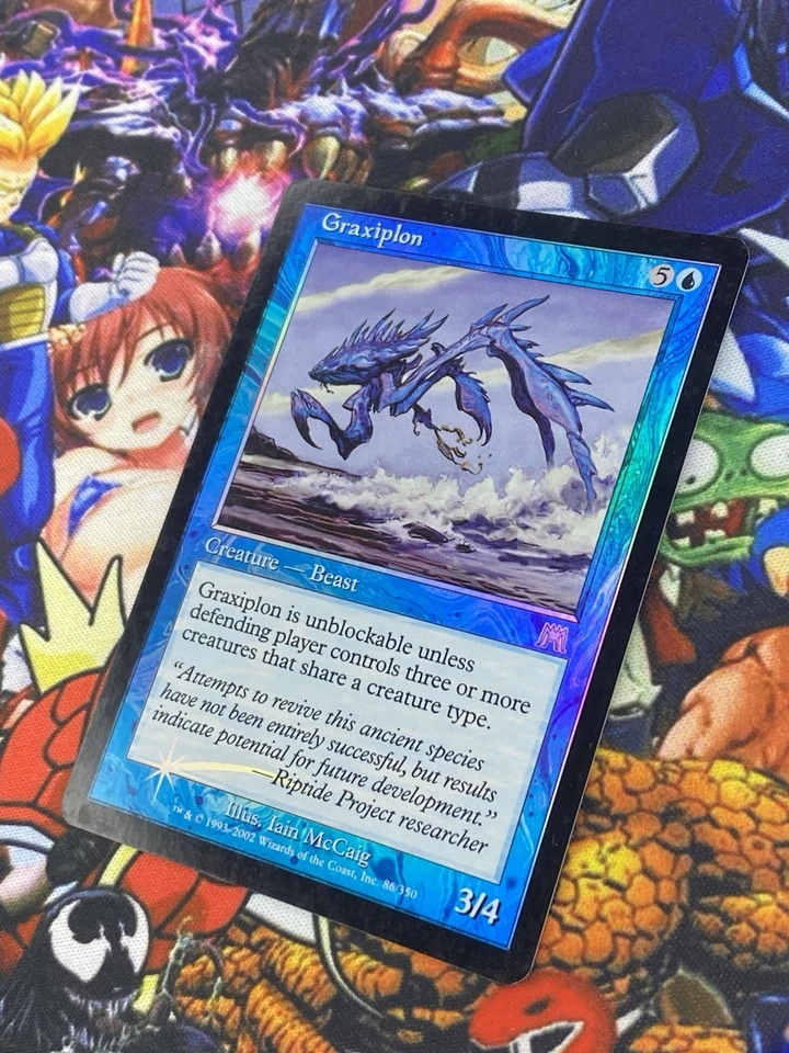 MTG Graxiplon 🇬🇧 ⚪️ NM FOIL Magic The Gathering Onslaught 2002 Vintage OG Blue - Bild 2 von 4