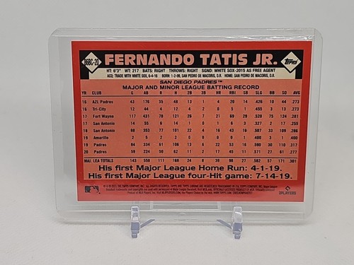 2021 Topps Chrome Fernando Tatis Jr. 35th Anniversary Chrome Refractor #86BC-20 - Bild 3 von 3