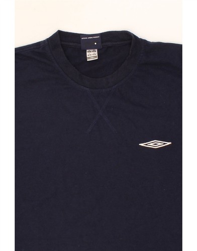 UMBRO Mens T-Shirt Top XL Navy Blue Polyester BM06 - Picture 3 of 3