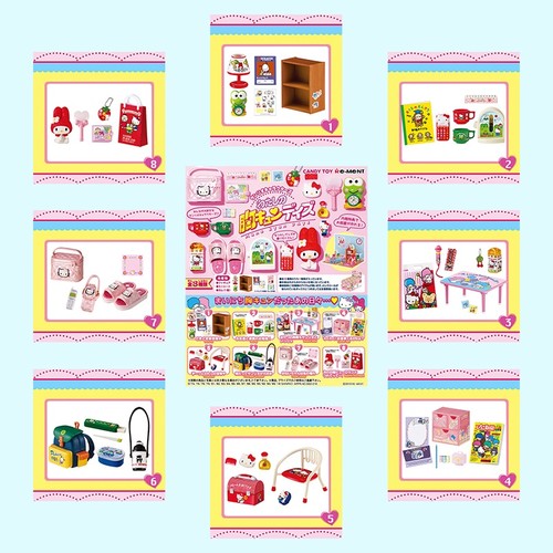 Raro 2019 Re-Ment Hello Kitty Sanrio Mune Kyun Days juego completo de 8 piezas - Imagen 2 de 19