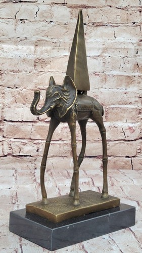 Salvador Dali Elephant with Long Legs Bronze Sculpture Art Deco Statue Figurine - Picture 3 of 10