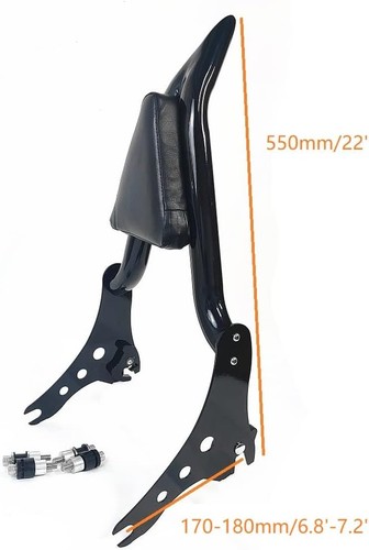 Tall Sissy Bar Backrest For Harley Sport Glide FLSB Low Rider S FXLRS FXLR 18-24 - Picture 2 of 11