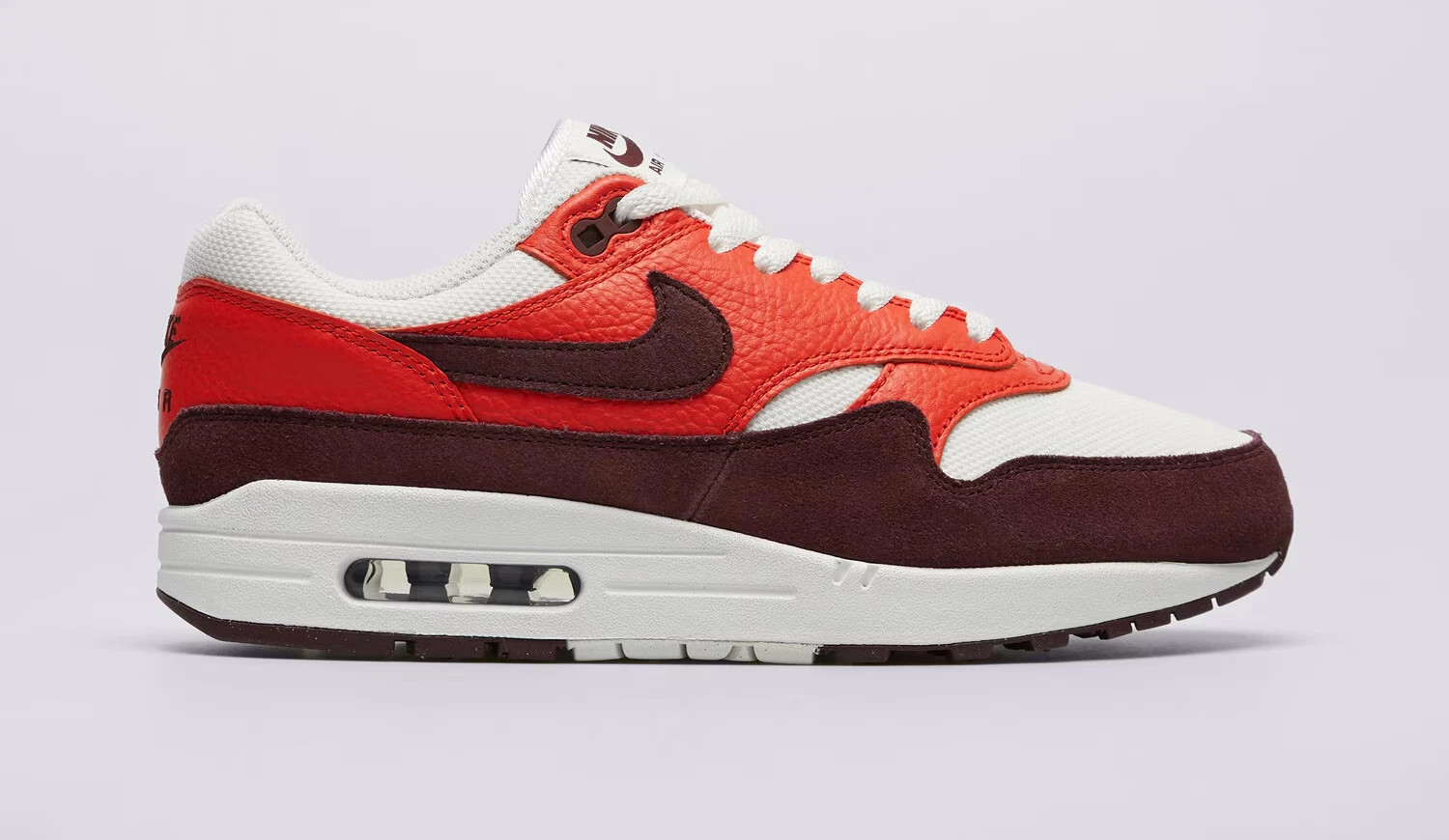 Nike Air Max 1 Mens Shoes Trainers Size 7 - 8.5 White / Burgungy FN6952 102