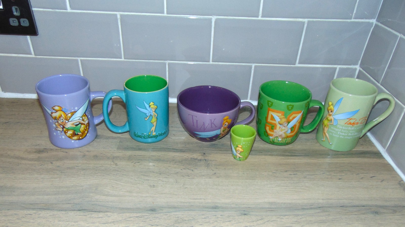 Disney Tinkerbell 3D Embossed Double-Sided Mugs/Cups - Store/Disneyland Resort