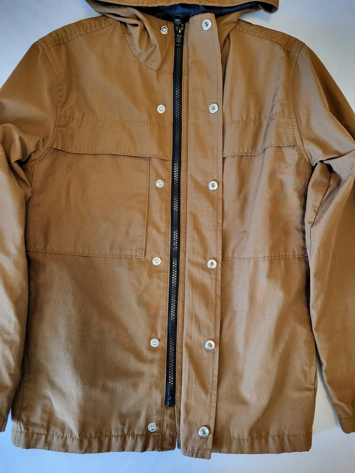 Old Navy Boy's L 10-12 Brown/Tan Full Zip with Hood Coat light-weight - Image 4 of 4
