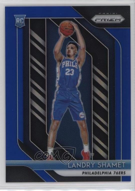 2018-19 Panini Prizm Blue Prizm 123/199 Landry Shamet #199 Rookie RC 15ej