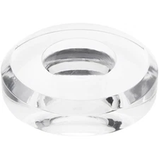 Plymor Clear Acrylic Round Base w/ 1.5" Indented Circle for Sphere, 3" x 0.75"
