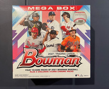 2021 Topps Bowman MLB Baseball Trading Cards Mega Box - Factory Sealed
