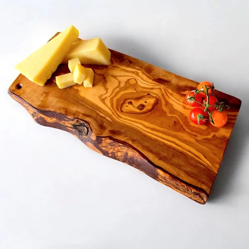 Rectangular Live Edge Olive Wood Board Rustic Charcuterie Platter Natural Edge - Picture 11 of 17