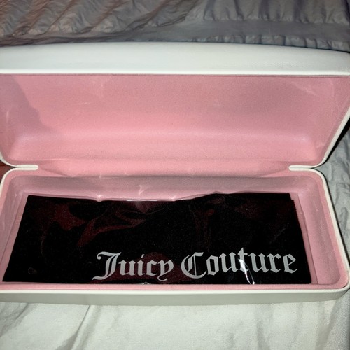 NEW AUTHENTIC JUICY COUTURE EYEGLASS CASE WHITE w/ CLOTH - Picture 3 of 5