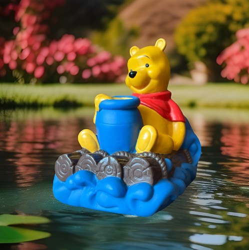 VTG Disney Winnie The Pooh Bathtub Faucet Cover Guard Rafting With Honey So Cute