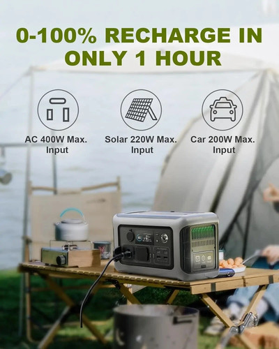 ALLPOWERS R600 600W 299Wh Portable Power Station + 100W Solar Panel Camping - Picture 7 of 10