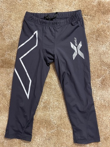 2XU Mens Compression Tights Pants Size s Black Reflective Logo - Picture 1 of 6