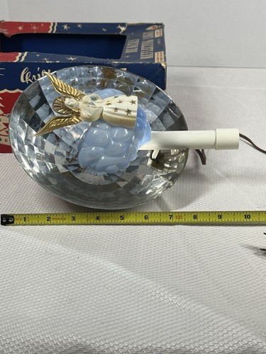 Vintage Christmas Tree Topper Heavenly Reflecting Light Bradford W Box Complete - Picture 6 of 24