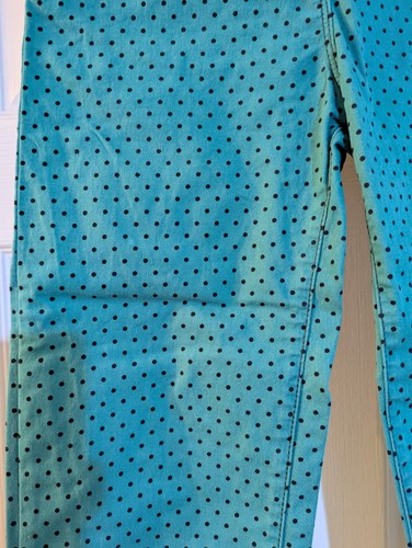 M&S Collection ladies green polka dot cropped jeggings/trousers Size 10 VGC - Picture 6 of 21