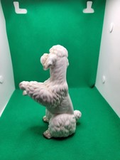 Vintage Lefton Ceramic Dog Figurine White Poodle H4534 Japan About 5.5โ Figurine 2