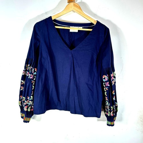 Maeve by Anthropologie Sonja besticktes geblümtes Top - Größe 10P - Bild 2 von 10