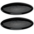 2pcs US FLAG Black-Silver Emblem Front Grille Logo + Rear Tailgate Badge Ford